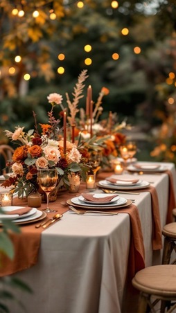 إليكِ الألوان الأكثر شيوعاً في حفلات الزفاف بموسم الخريف